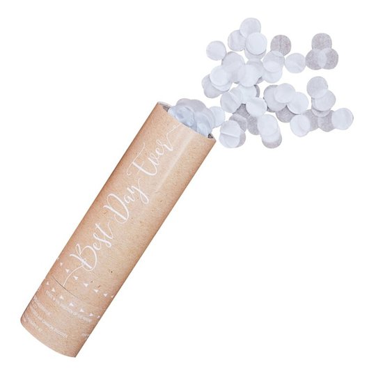 Party Popper Konfetti Vit - 1-pack