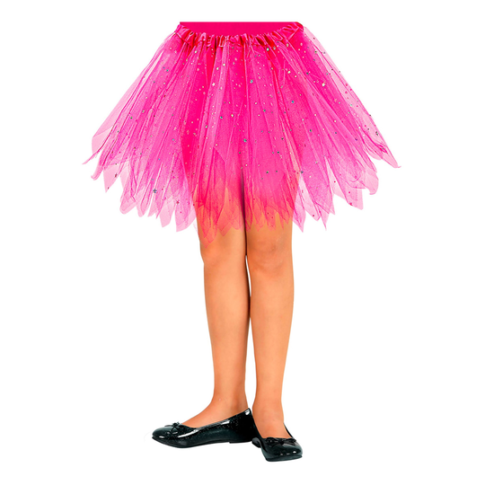 Tyllkjol Barn Glittrande Rosa - One size