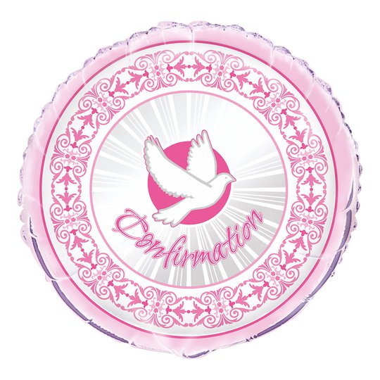 Folieballong Confirmation Rosa