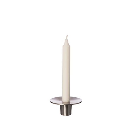 Ljusstake i borstad aluminium 4 cm