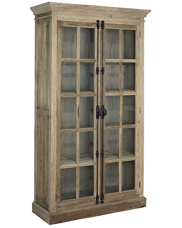 Elmwood cabinet vitrinskåp Brun