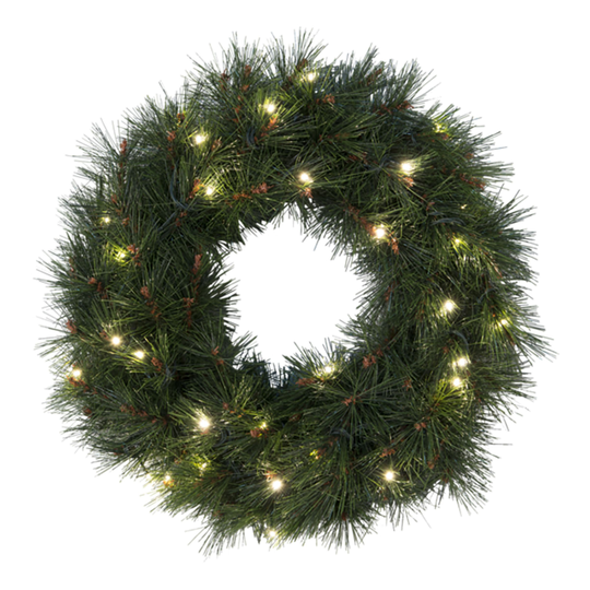 Dörrkrans Grön med LED