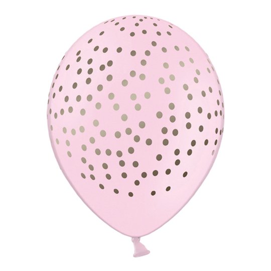 Ballonger Prickar Rosa/Silver - 6-pack