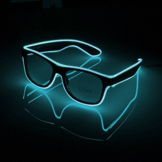 El Wire LED Glasögon - Turkos