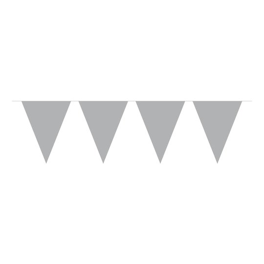 Flaggirlang Silverfärgad - 6 m