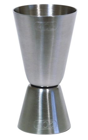 Mätglas i rostfritt vändbart 2-4 cl