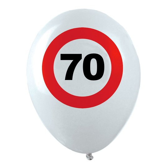 Ballonger Trafikskylt 70 - 12-pack