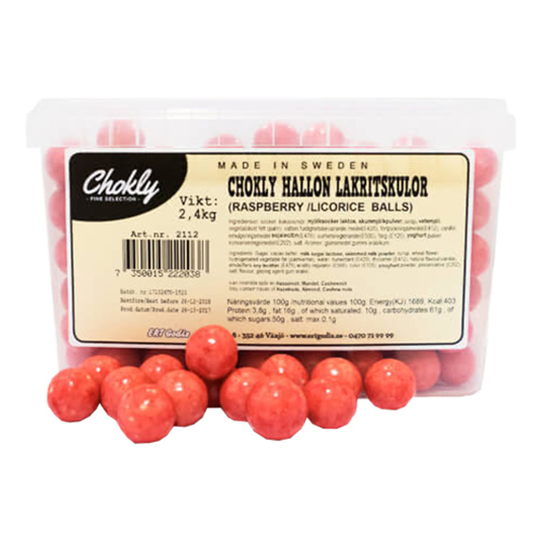 Chokly Hallon Lakritskulor Storpack - 2,4 kg