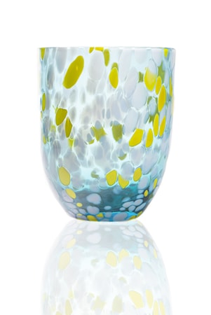 Big Confetti Dricksglas Aqua-Lemon