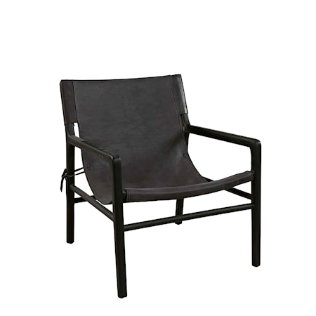 Soller Fåtölj Black leather
