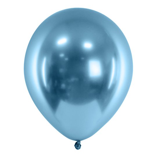 Ballonger Krom Blå - 10-pack
