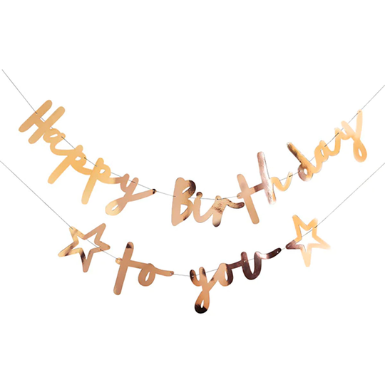 Girlang Happy Birthday To You Guld
