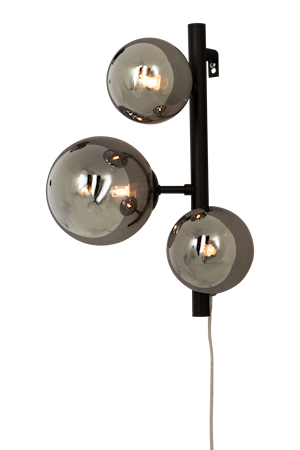 Molekyl Vägglampa Svart/Rök IP20