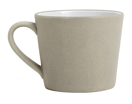 Mugg Stengods med handtag Beige/Vit