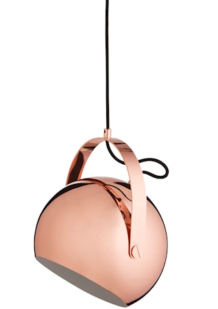 Ball Pendel Ø25 cm med handtag/takkopp Glossy Koppar
