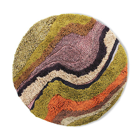Rund tufted Matta gradient 150 cm