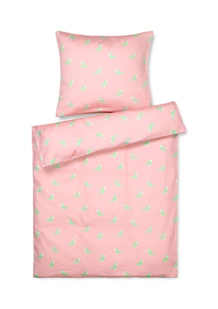 Påslakanset Sångfågel Baby 70x100cm Rosa