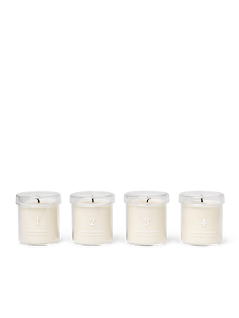 Doftljus Advent Set om 4 Vit
