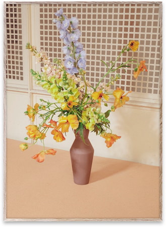 Blomst 06 / Beige Poster 30x40 cm