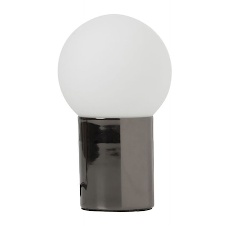 Ludde krom/opal bordslampa
