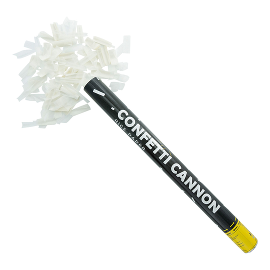 Konfettikanon Rispapper Vit - 60 cm