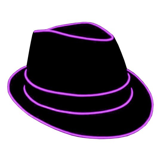 El Wire LED Hatt - Lila