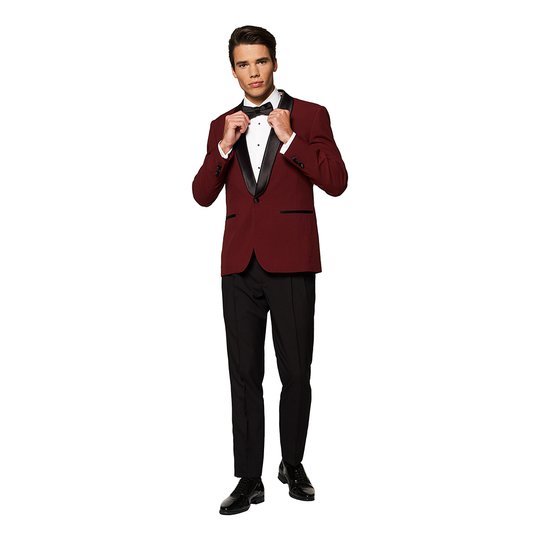 OppoSuits Hot Burgundy Smoking - 46