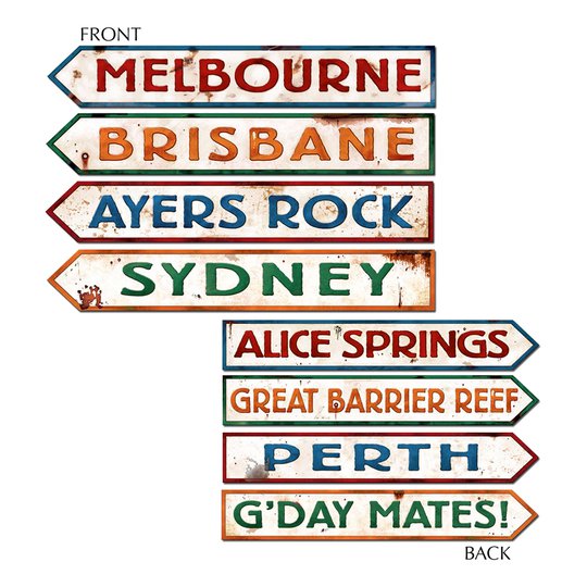 Australienska Vägskyltar Dekoration