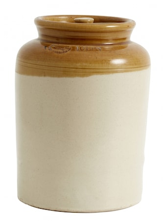 Ceramic Kruka med lock Brun