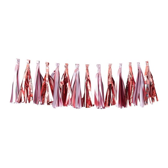 Girlang Tofsar Rosa/Roséguld Metallic