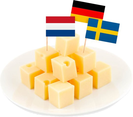 Cocktailflaggor Europa - 50-pack