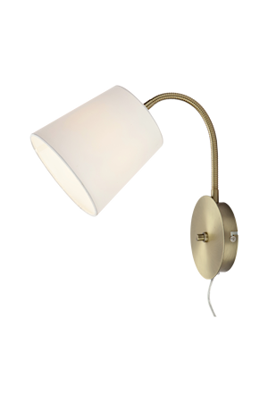 Ljusdal Vägglampa Antik/Vit IP20