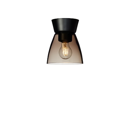 Bizzo Plafond 16,5 cm Mattsvart/rökfärgat glas