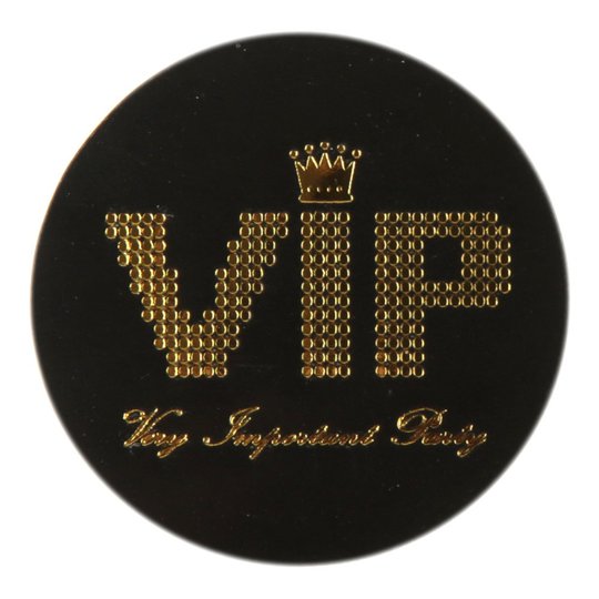 Konfetti VIP Svart/Guld - 50-pack