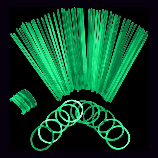 Självlysande Armband - 100-pack Gröna