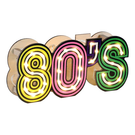 Bordsdekoration 80's LED