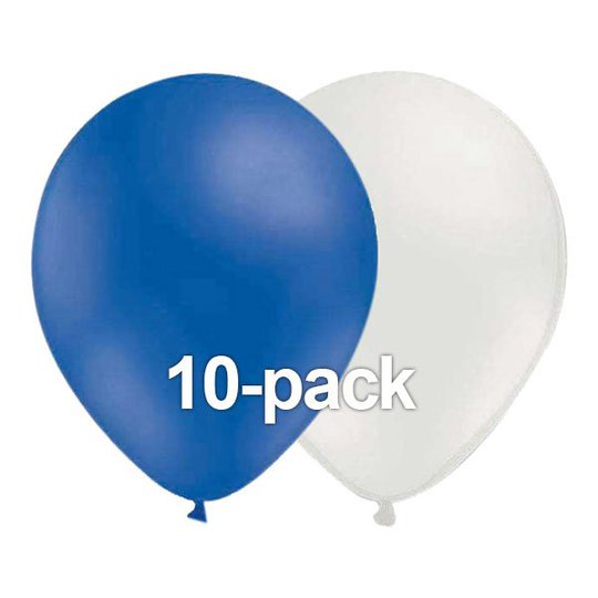 Ballongkombo Blå/Vit - 10-pack