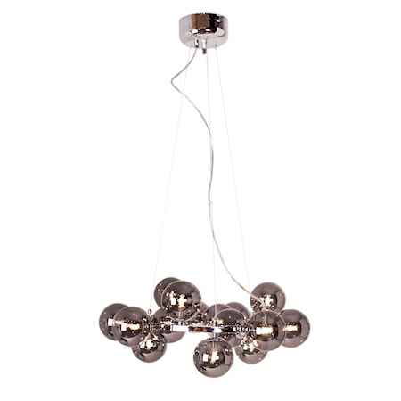 Taklampa Splendor Ø58 cm - Krom Rökgrå