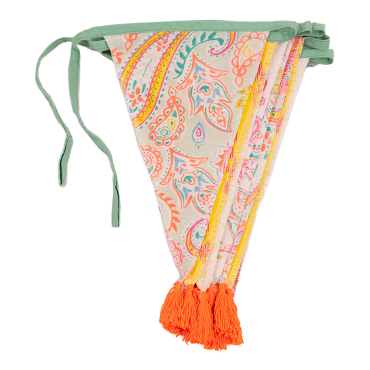 Vimpelgirlang i Tyg Boho Paisley