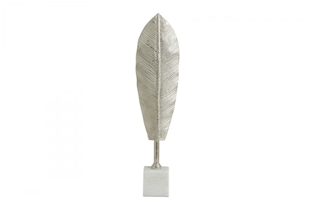 Maui Deco Leave Stand Silver Finish