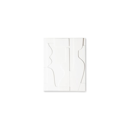 Ceramic Väggdekoration Panel Matt White