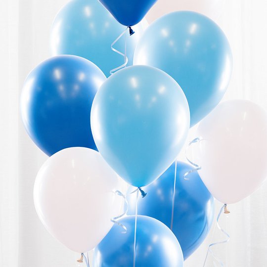 Ballongbukett Babyblå