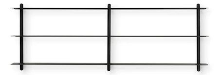 Nivo Hylla D 118x42 cm Svart Aska/Svart