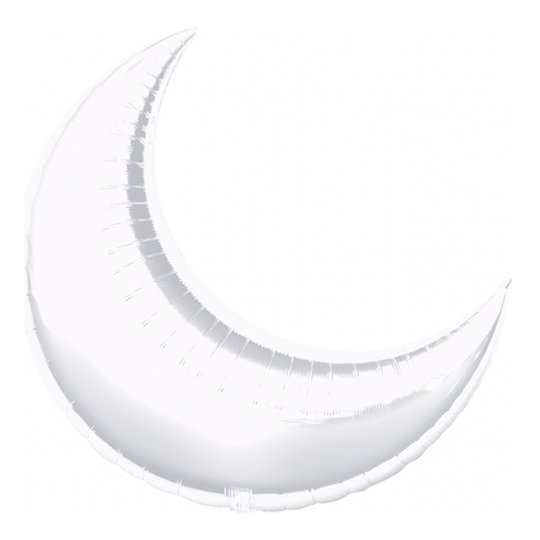 Folieballong Halvmåne Silverfärgad - 1-pack