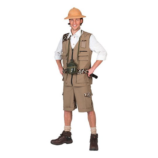 Safari Man Maskeraddräkt - Large