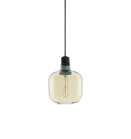 Amp Lampa Guld/Grön Small