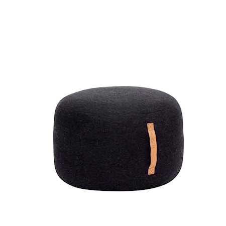 Puff Ull ø50xh35 cm - Svart