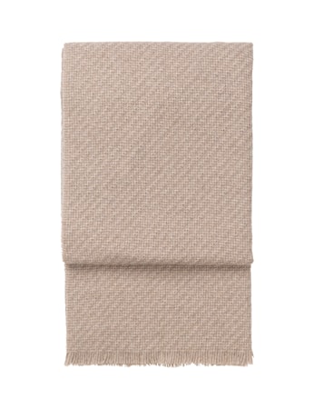 Diagonal Pläd Beige