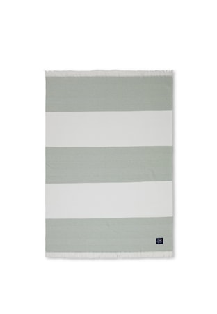 Herringbone Striped Pläd Grön/Vit