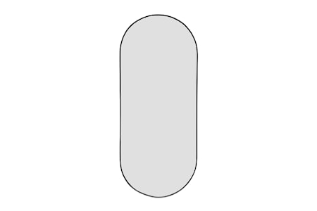 Spegel Oval 30x70 cm